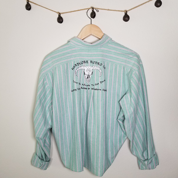 Ralph Lauren Tops - Hardcore Rodeo Western Upcycled Crop Top Tie Front